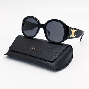 NEW CL40305U 01A OVERSIZED BLACK WOMEN SUNGLASSES CELINE CL40305U